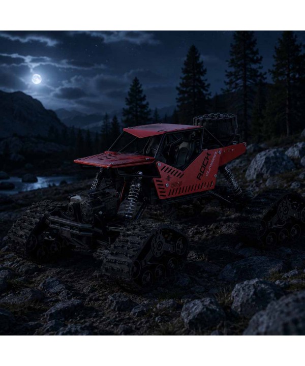 Nuotoliniu būdu valdomas visureigis RC Rock Crawler 4x4 LHC012, 2 viename, 1:16, raudonas