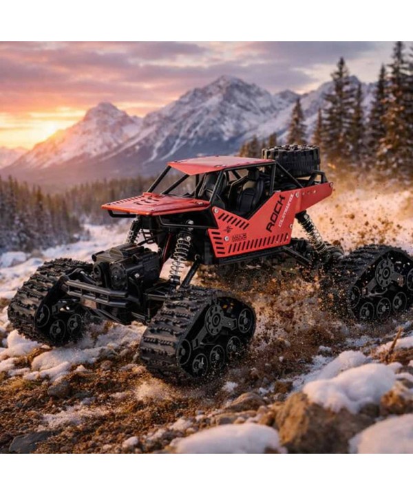 Nuotoliniu būdu valdomas visureigis RC Rock Crawler 4x4 LHC012, 2 viename, 1:16, raudonas