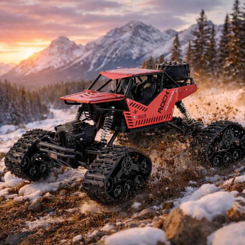 Nuotoliniu būdu valdomas visureigis RC Rock Crawler 4x4 LHC012, 2 viename, 1:16, raudonas