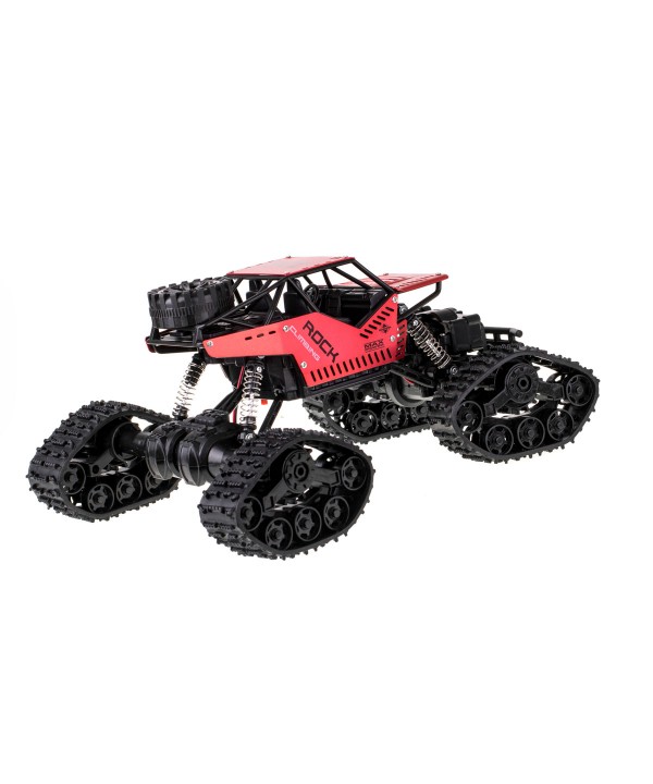 Nuotoliniu būdu valdomas visureigis RC Rock Crawler 4x4 LHC012, 2 viename, 1:16, raudonas