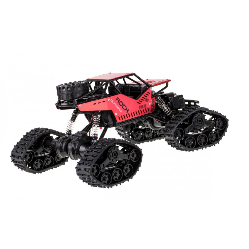 Nuotoliniu būdu valdomas visureigis RC Rock Crawler 4x4 LHC012, 2 viename, 1:16, raudonas