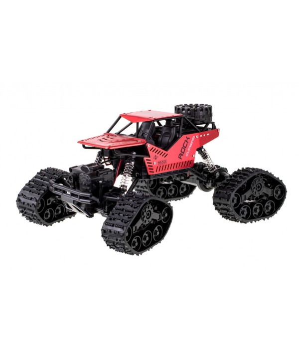 Nuotoliniu būdu valdomas visureigis RC Rock Crawler 4x4 LHC012, 2 viename, 1:16, raudonas